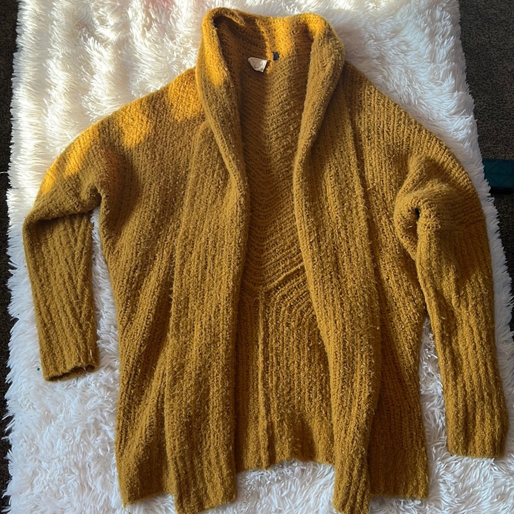 Mustard yellow cardigan